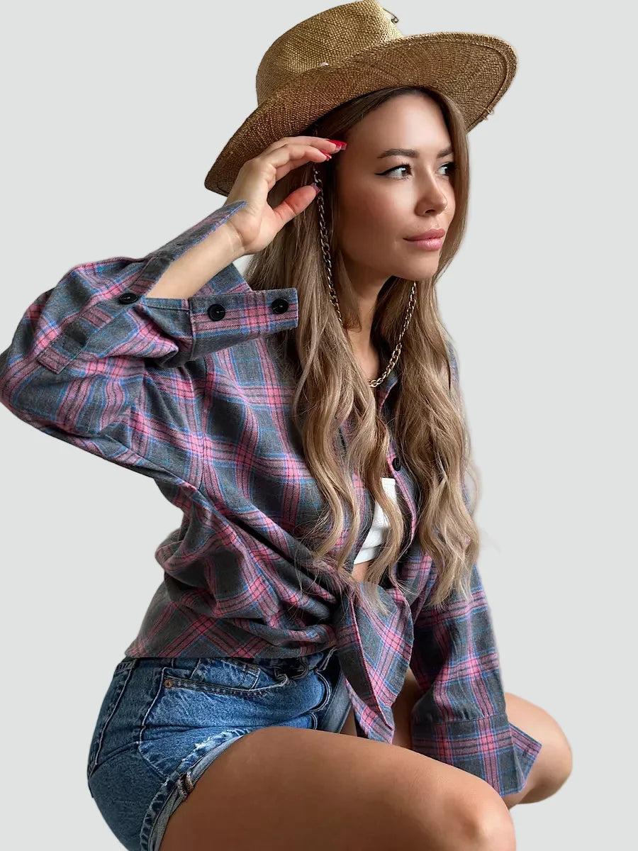 Oversize Flanellhemd mit Karomuster für den Herbst