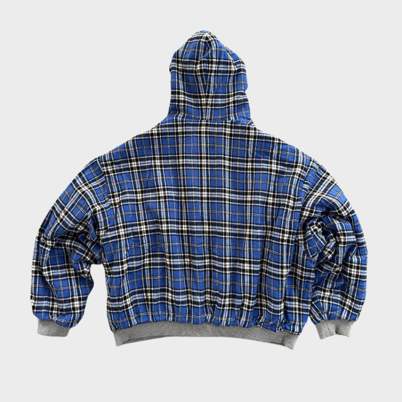 Oversize Wendehoodie mit Kapuze und Reissverschluss