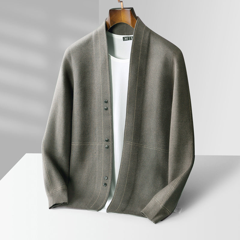 Herren Strickcardigan mit Karomuster