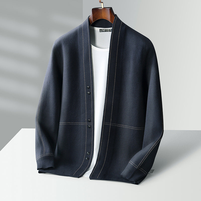 Herren Strickcardigan mit Karomuster
