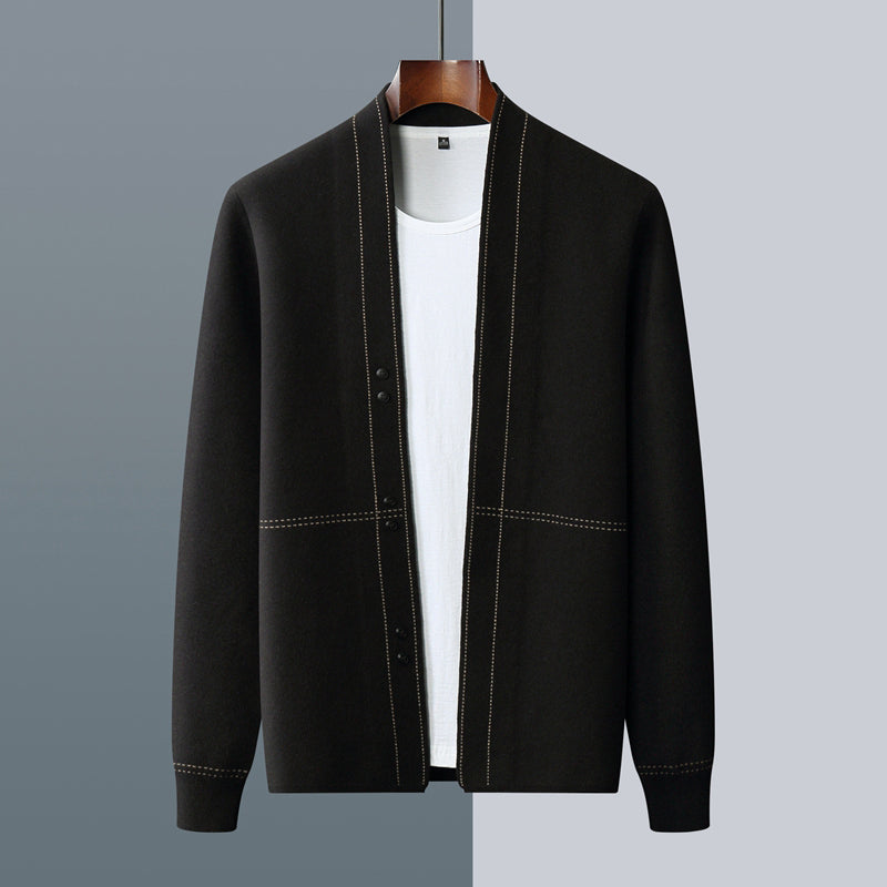 Herren Strickcardigan mit Karomuster