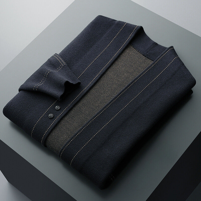Herren Strickcardigan mit Karomuster