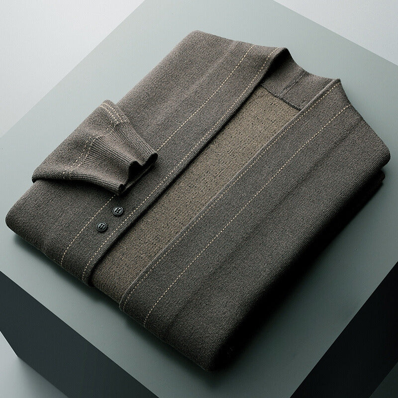 Herren Strickcardigan mit Karomuster