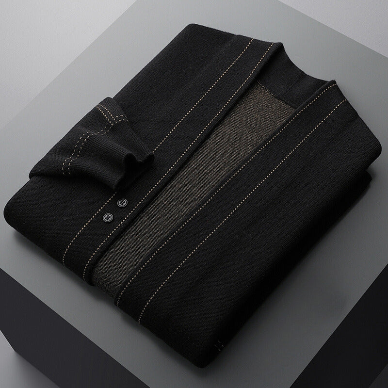Herren Strickcardigan mit Karomuster