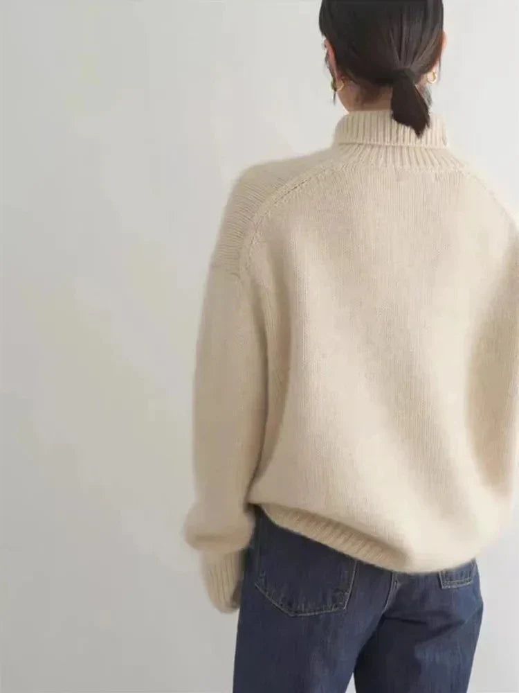 Damen Rollkragenpullover Weich Und Warm