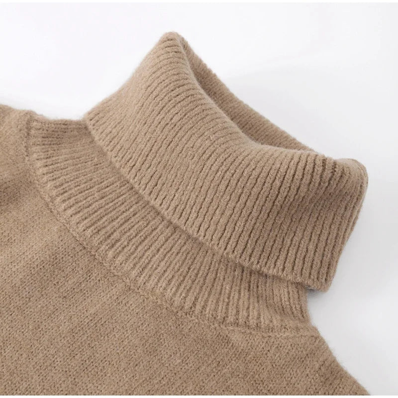 Damen Rollkragenpullover Weich Und Warm