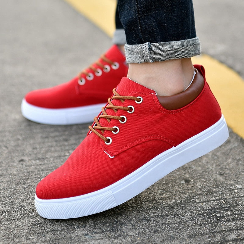 Herren Canvas Sneaker mit weißer Sohle
