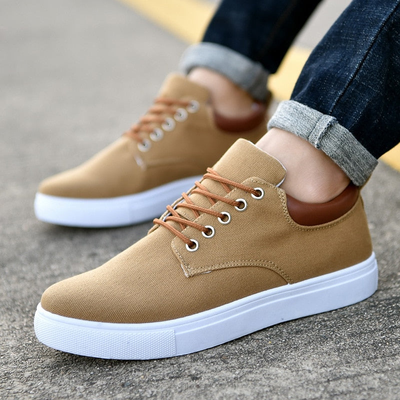Herren Canvas Sneaker mit weißer Sohle