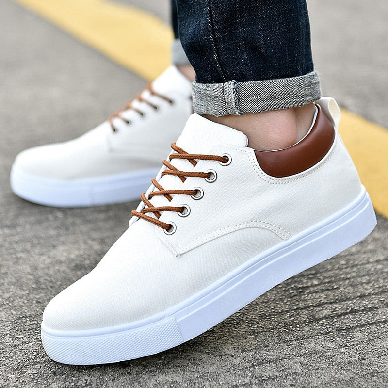 Herren Canvas Sneaker mit weißer Sohle