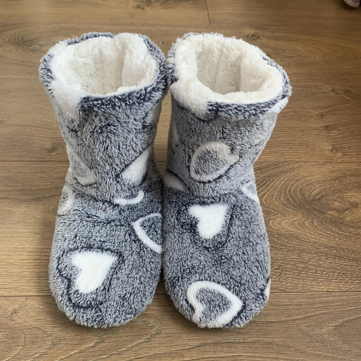 Gefütterte Hausstiefel Mit Rutschfester Sohle