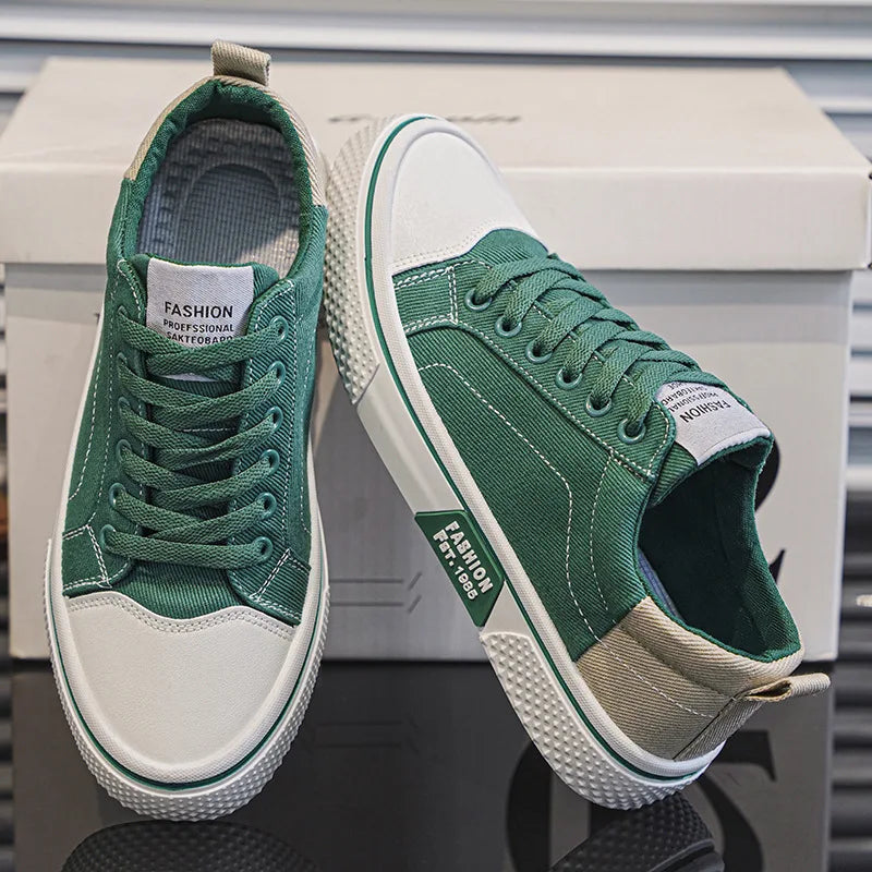 Atmungsaktive Herren Skate Sneaker Aus Canvas