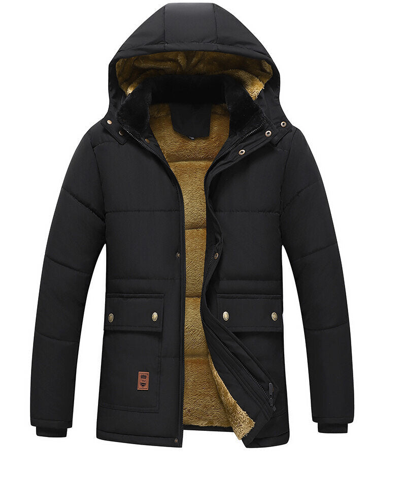 Herren Winterparka Mit Teddyfutter Und Kapuze