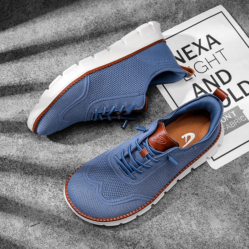 Leichte Strick-Walkingschuhe mit weiter Zehenbox