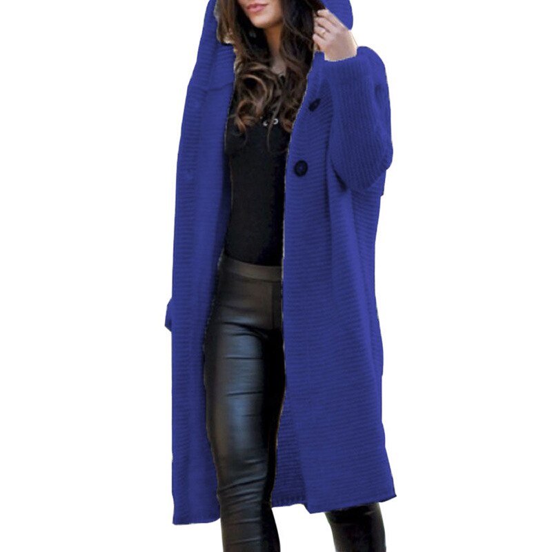 Damen Strickcardigan Mit Kapuze