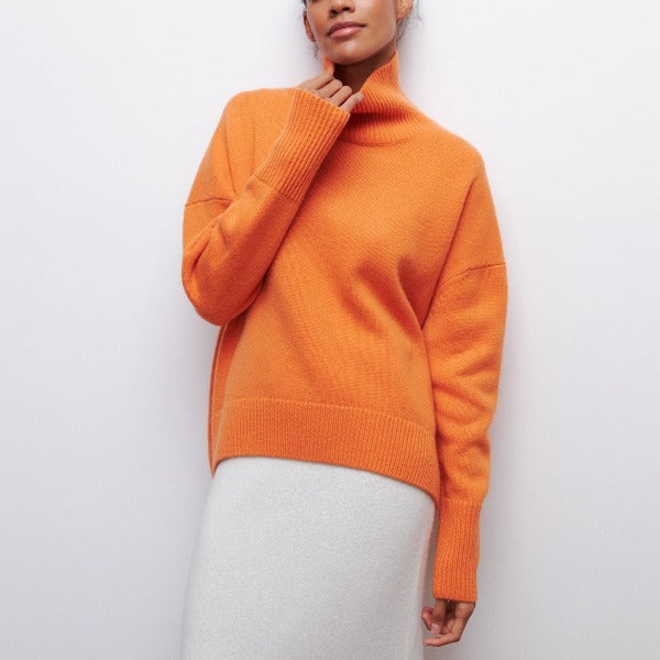 Gestrickter Damen Rollkragenpullover