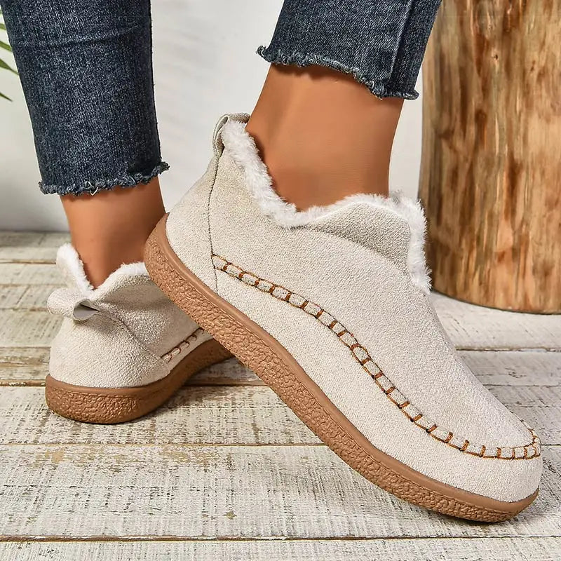Orthopädische Damen Stiefeletten mit Kunstfellfutter