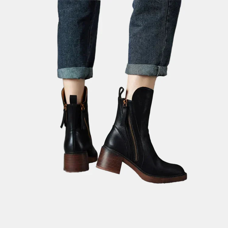 Schicke Damen Plateaustiefel Mit Gepolsterter Innensohle