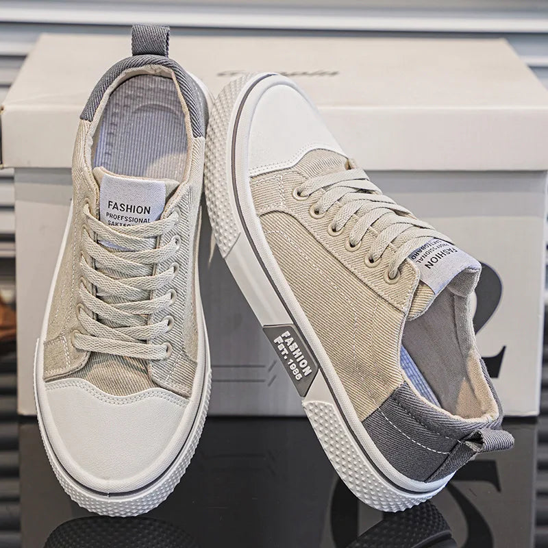 Atmungsaktive Herren Skate Sneaker Aus Canvas