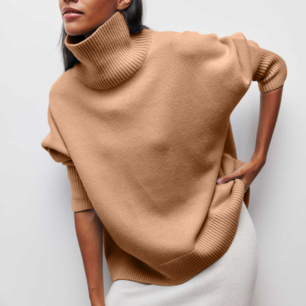 Gestrickter Damen Rollkragenpullover
