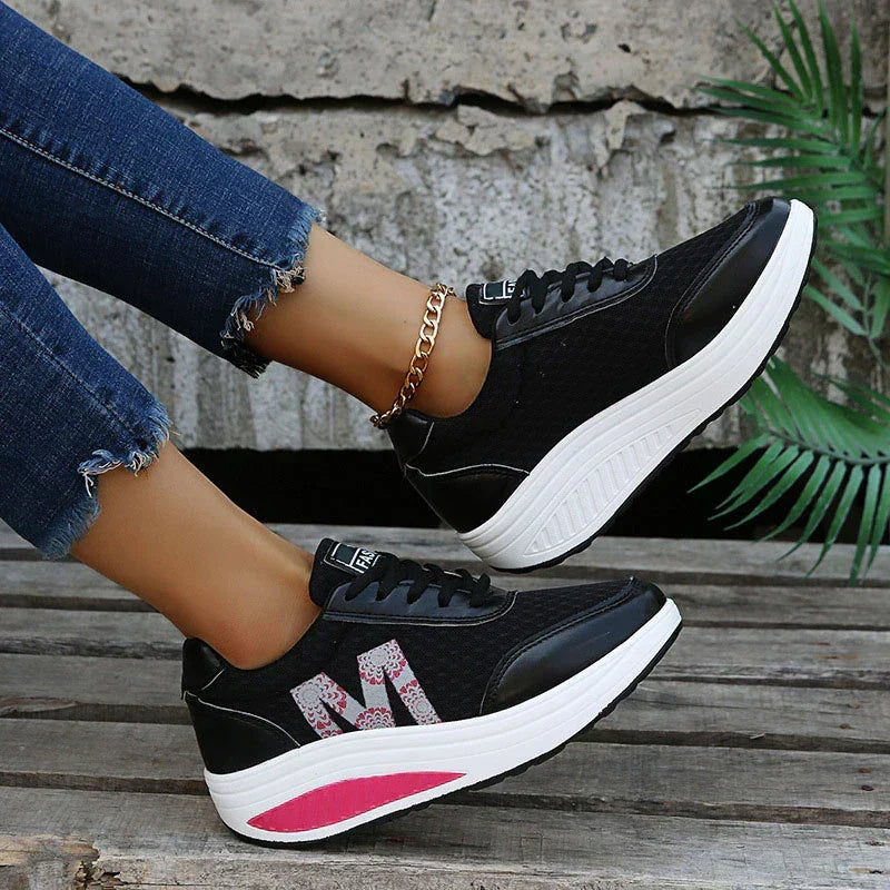 Gepolsterte Orthopädische Walking-Sneaker für Damen im Berufsalltag