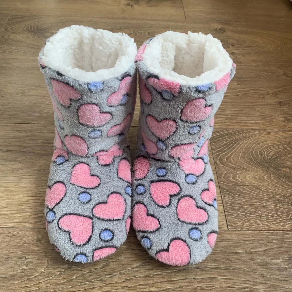 Gefütterte Hausstiefel Mit Rutschfester Sohle