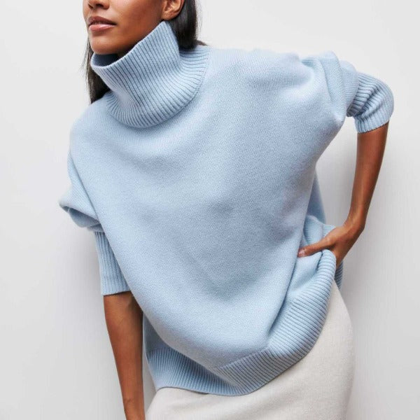 Gestrickter Damen Rollkragenpullover