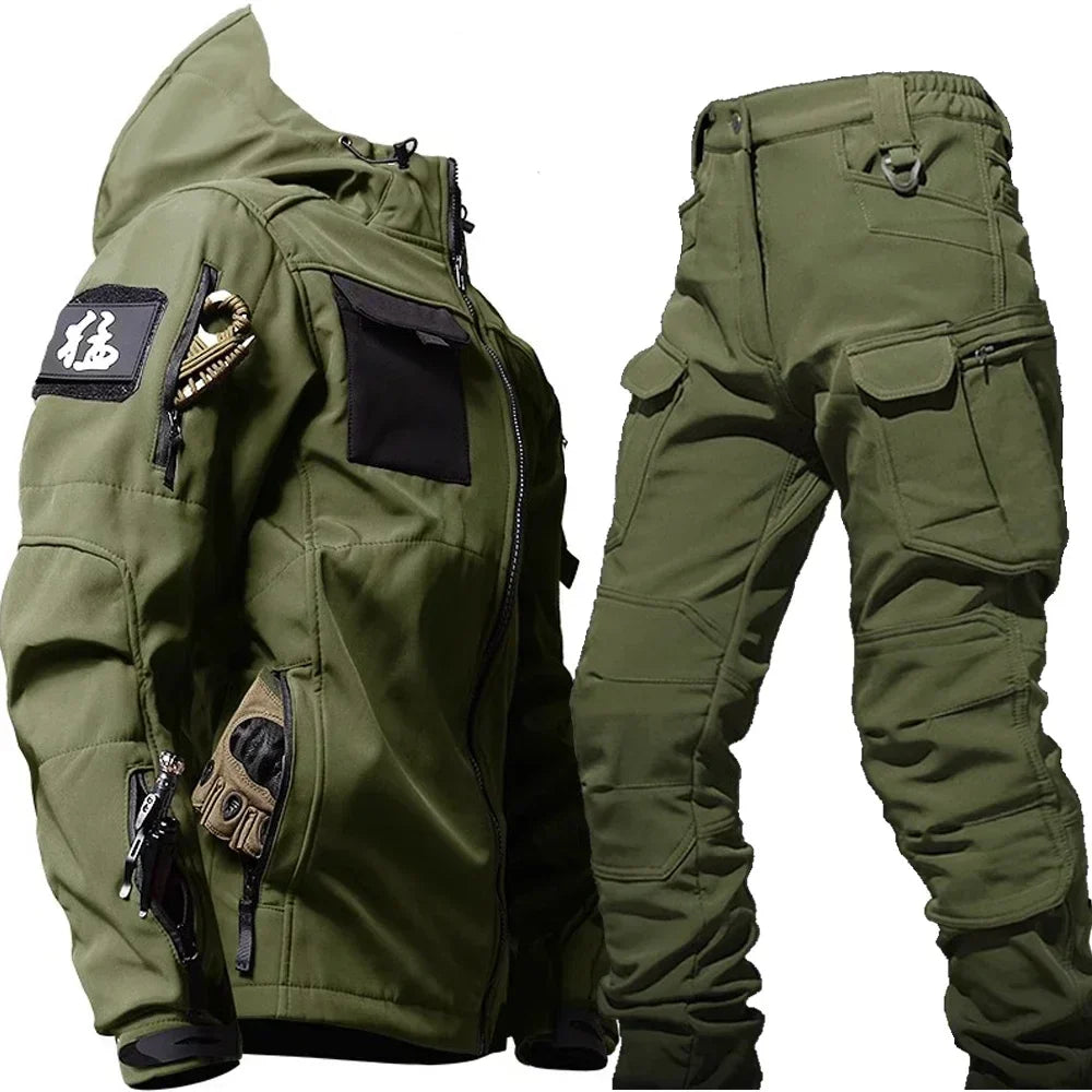 Wasserdichter Herren Thermoanzug mit Vielen Taschen