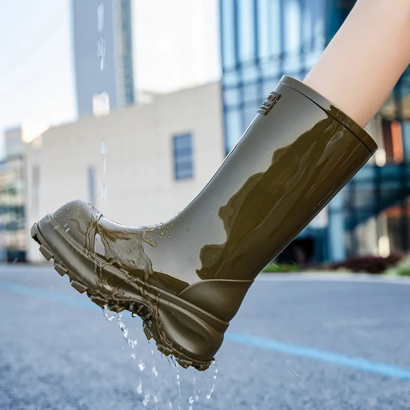 Knöchelhohe Damen Regenstiefel Mit Rutschfester Sohle