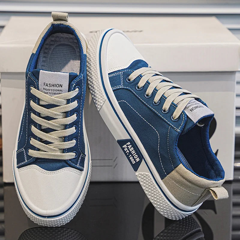 Atmungsaktive Herren Skate Sneaker Aus Canvas