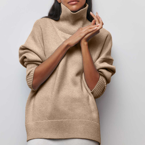 Gestrickter Damen Rollkragenpullover
