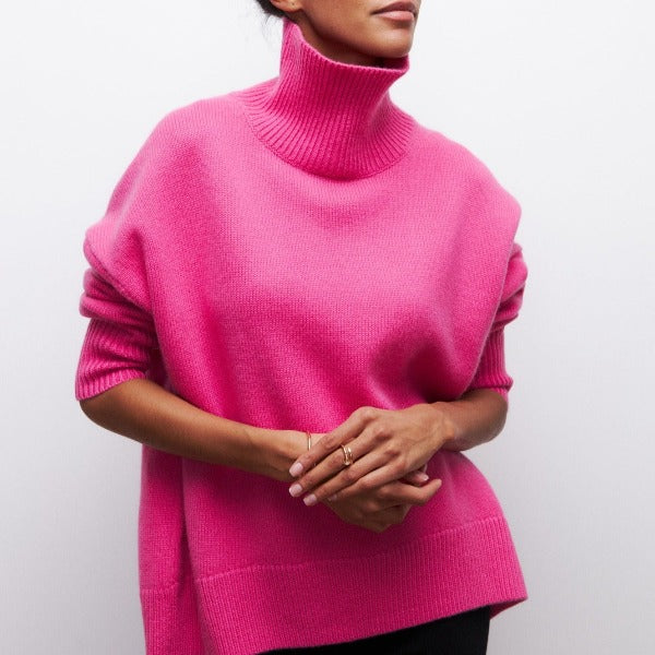 Gestrickter Damen Rollkragenpullover