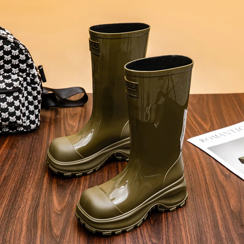 Knöchelhohe Damen Regenstiefel Mit Rutschfester Sohle