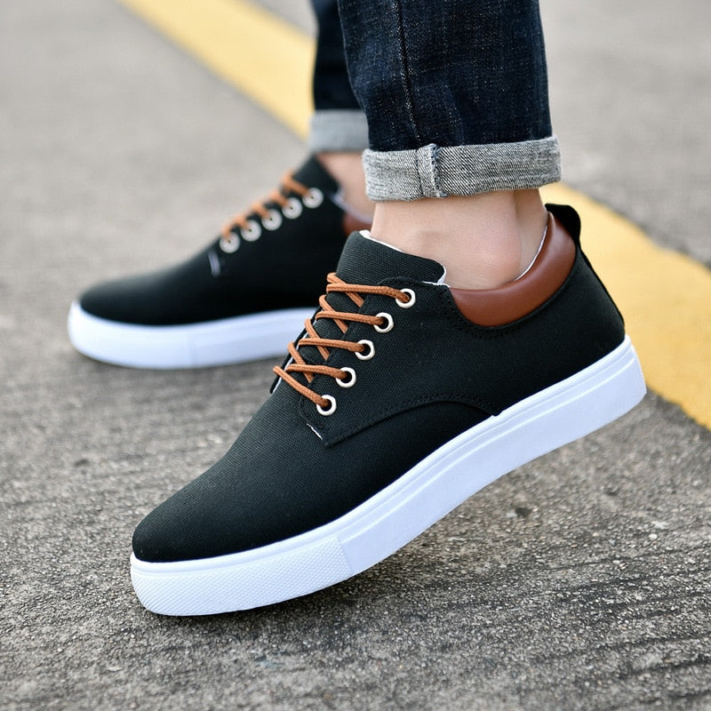Herren Canvas Sneaker mit weißer Sohle