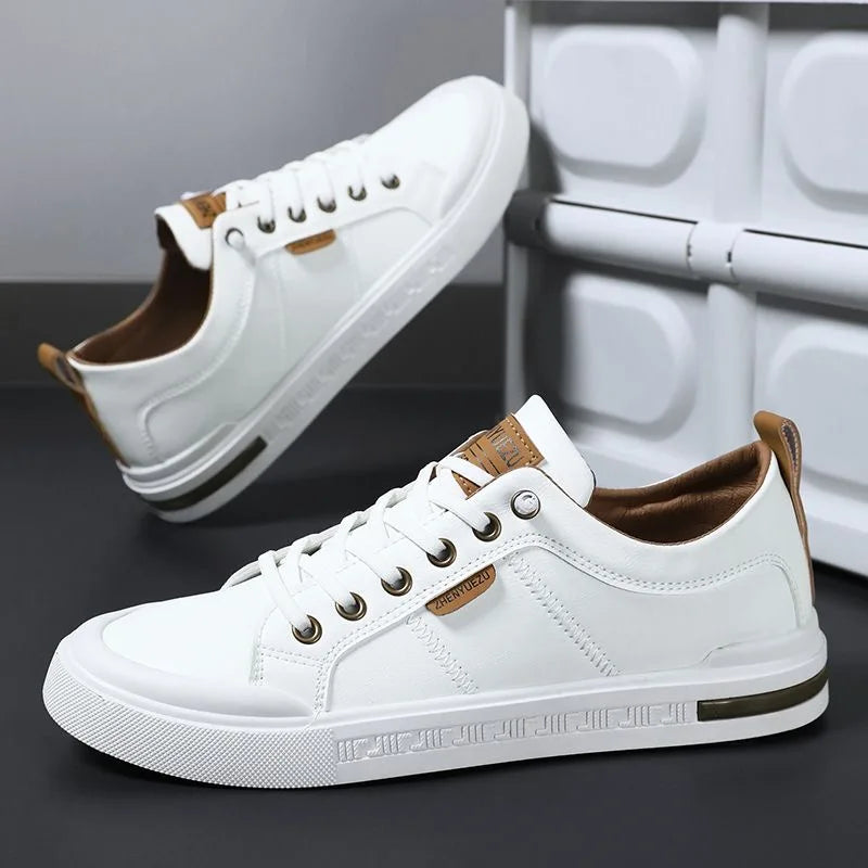 Zweifarbige Schnürsneaker im urbanen Stil