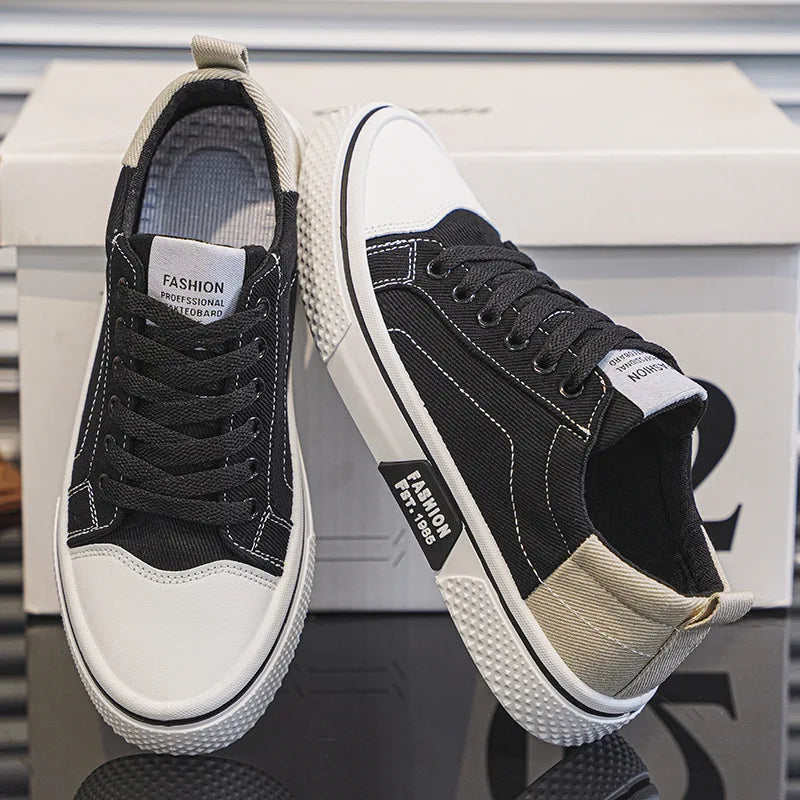 Atmungsaktive Herren Skate Sneaker Aus Canvas