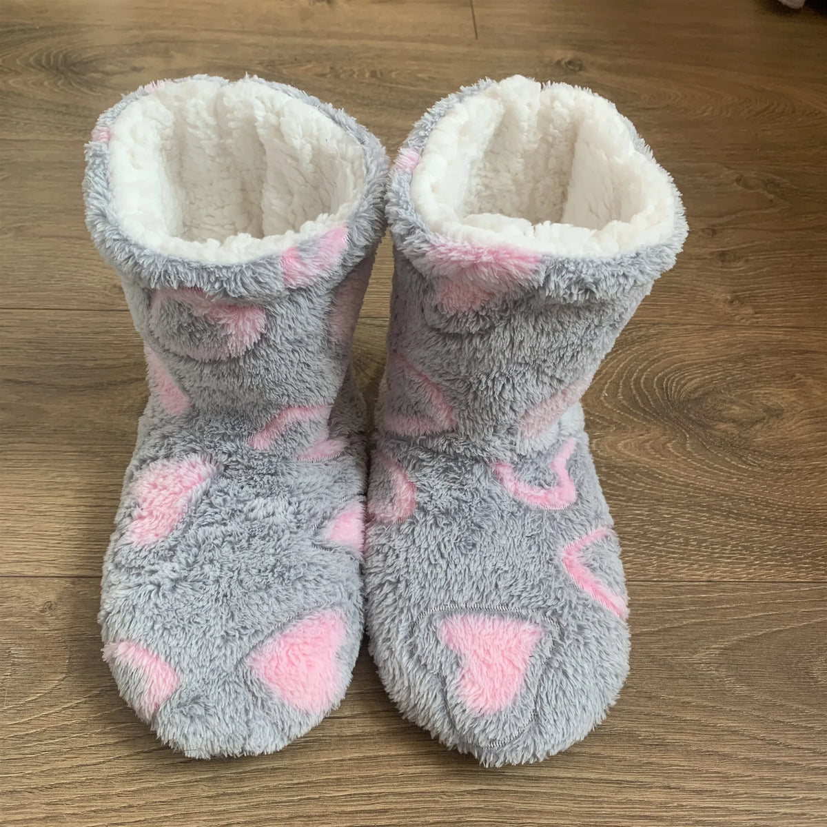 Gefütterte Hausstiefel Mit Rutschfester Sohle