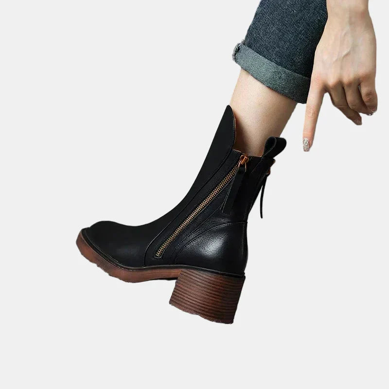 Schicke Damen Plateaustiefel Mit Gepolsterter Innensohle