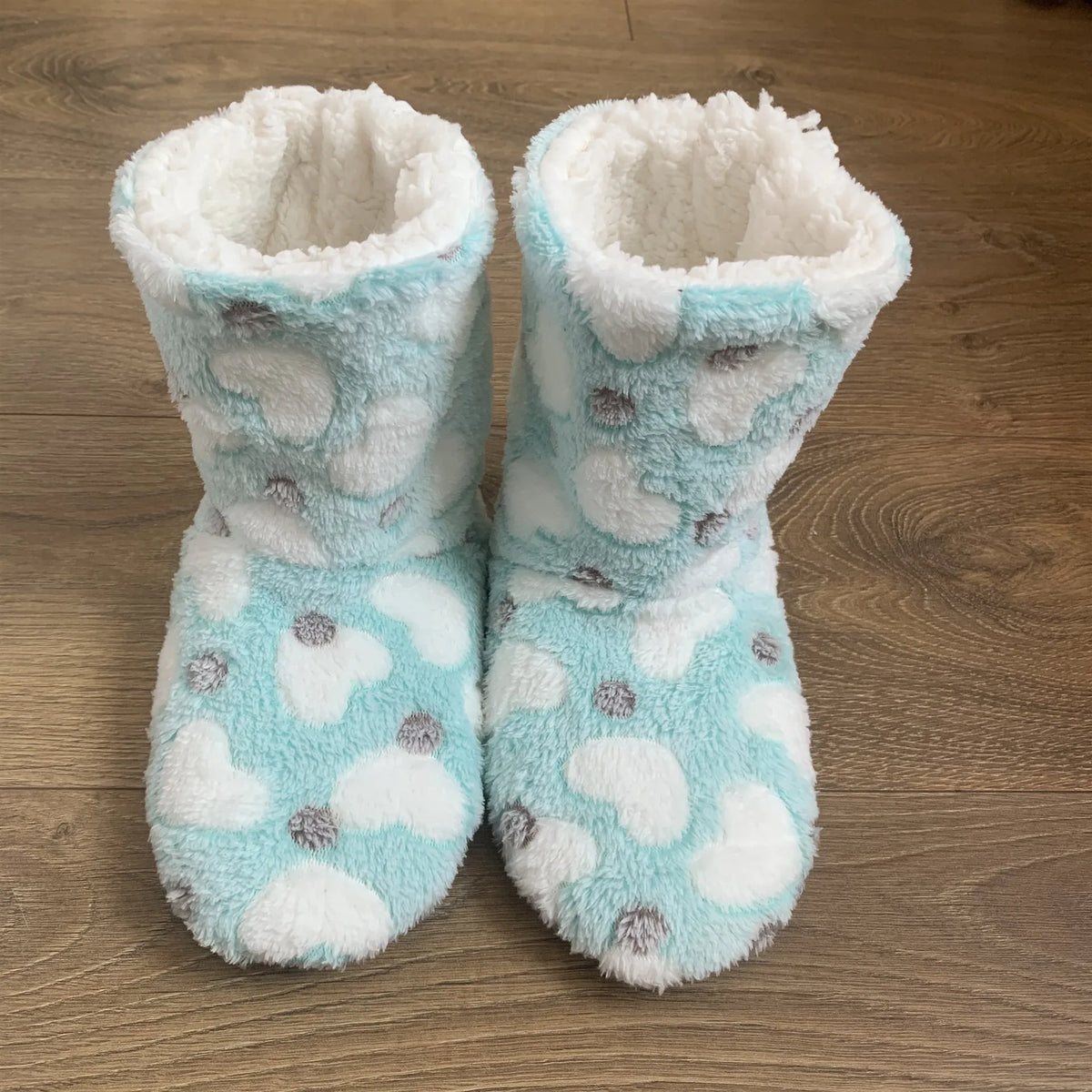 Gefütterte Hausstiefel Mit Rutschfester Sohle