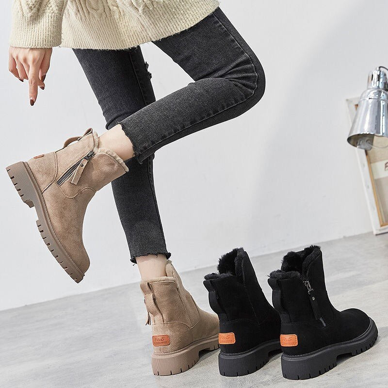 Orthopädische Damen Stiefeletten Mit Stabilem Absatz