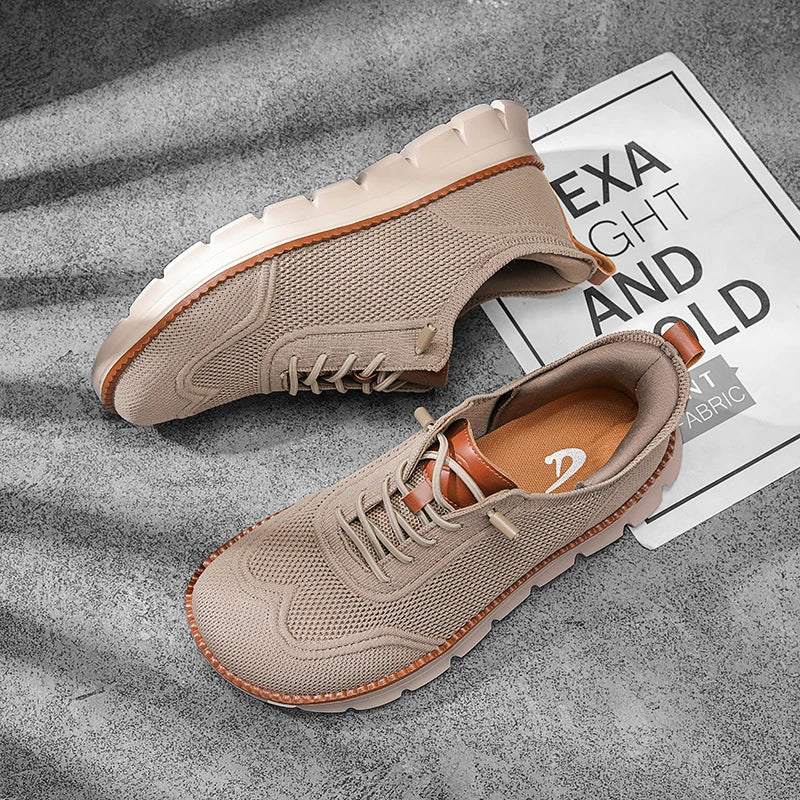 Leichte Strick-Walkingschuhe mit weiter Zehenbox