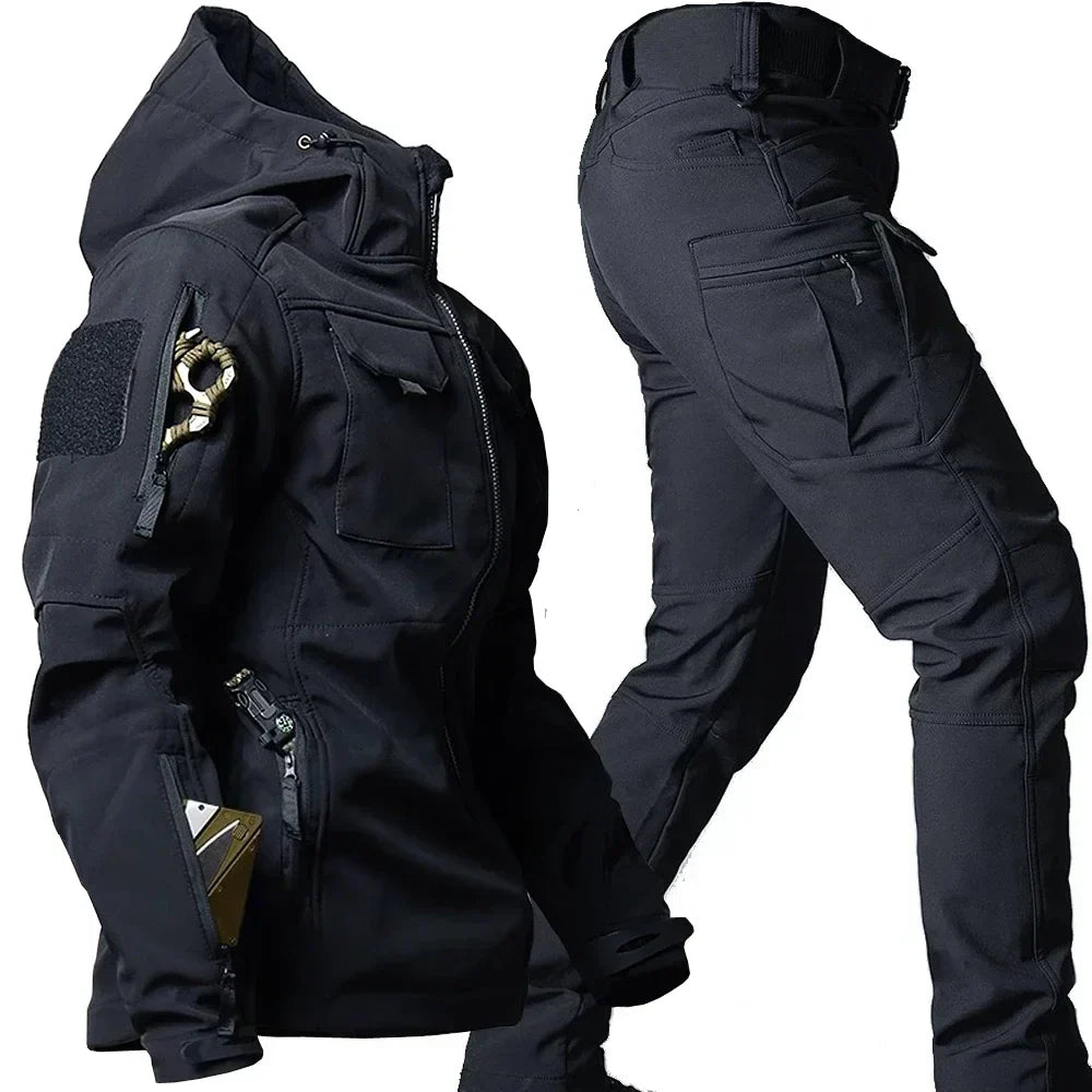 Wasserdichter Herren Thermoanzug mit Vielen Taschen