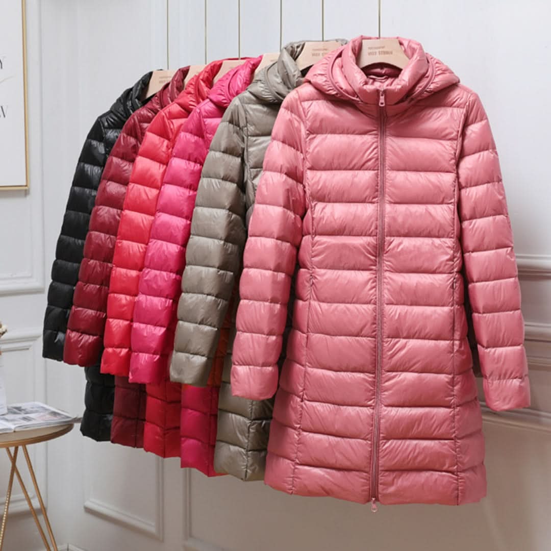 Ultraleichte Damen Steppjacke mit Abnehmbarer Kapuze