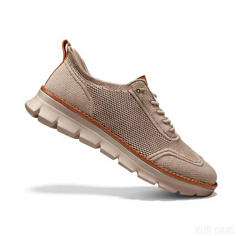 Leichte Strick-Walkingschuhe mit weiter Zehenbox