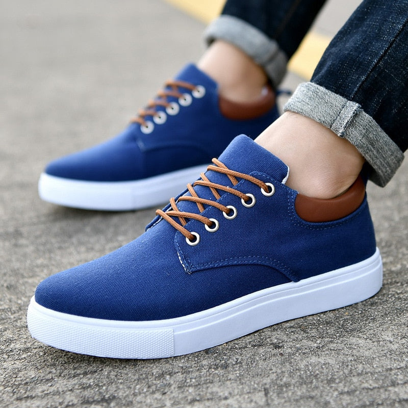 Herren Canvas Sneaker mit weißer Sohle