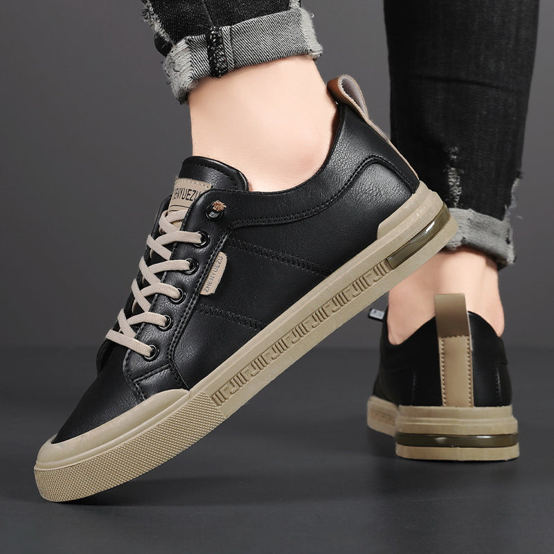 Zweifarbige Schnürsneaker im urbanen Stil