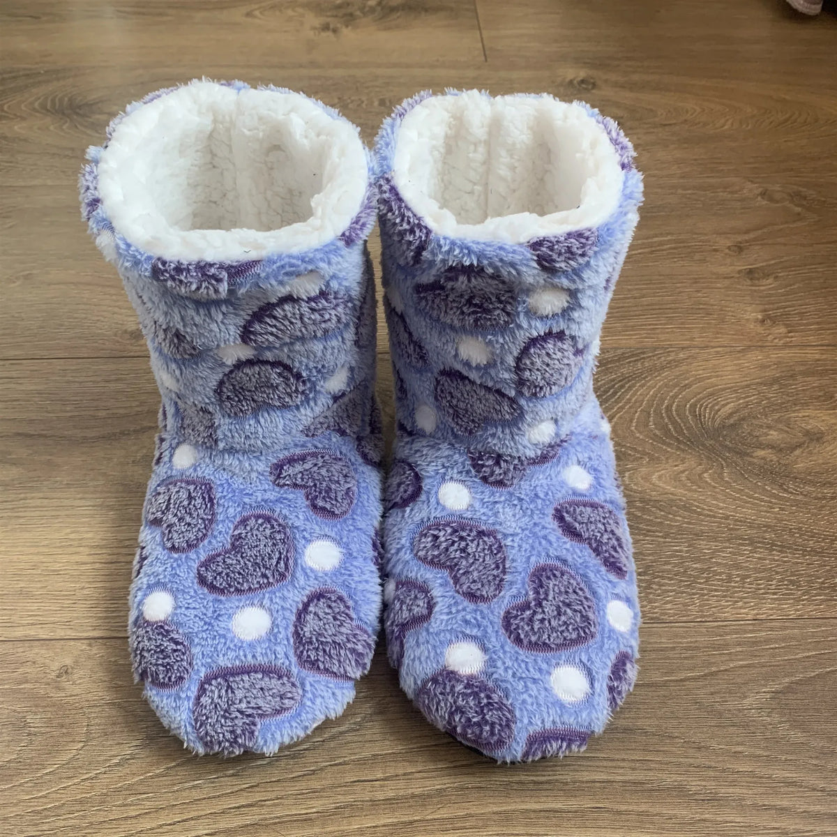Gefütterte Hausstiefel Mit Rutschfester Sohle