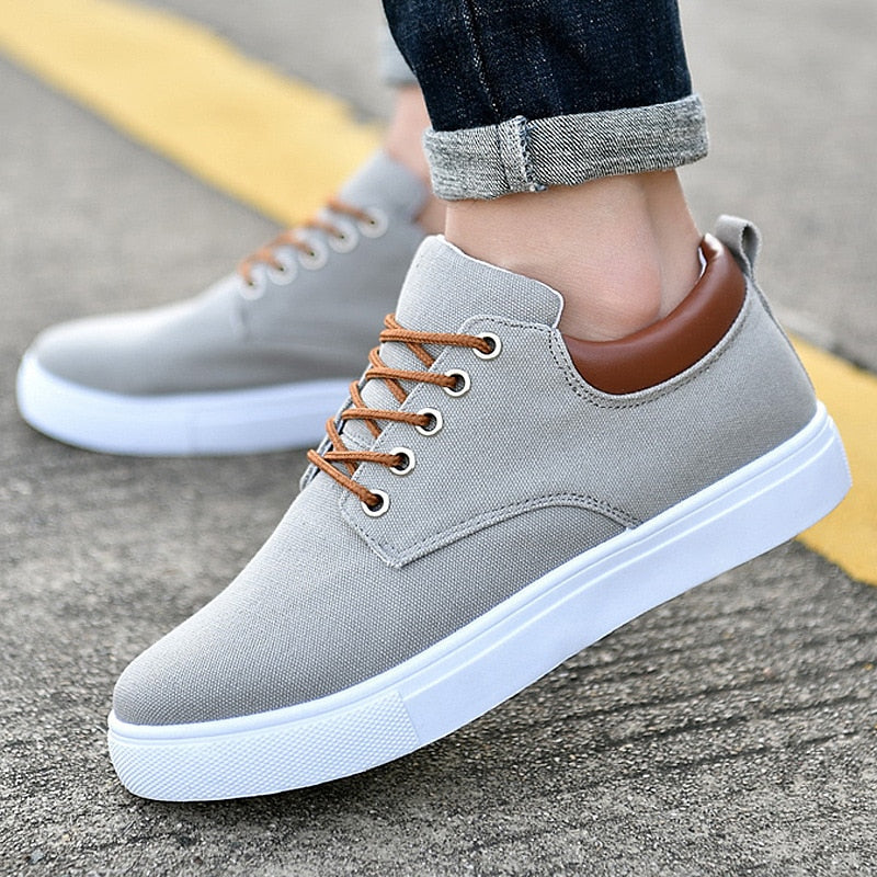 Herren Canvas Sneaker mit weißer Sohle