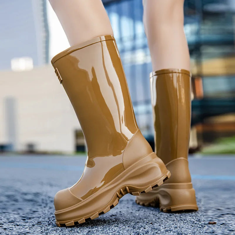Knöchelhohe Damen Regenstiefel Mit Rutschfester Sohle