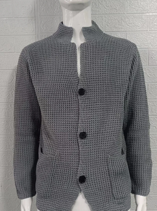 Eleganter Herren Strickcardigan Mit Knopfleiste