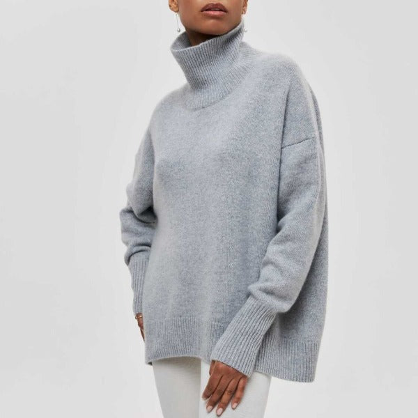 Gestrickter Damen Rollkragenpullover